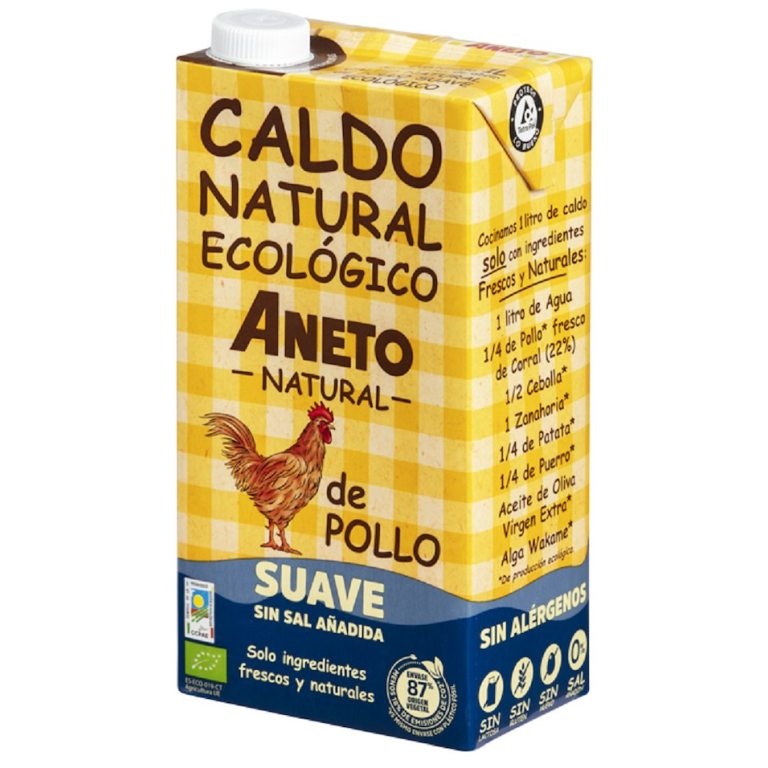 BULION DROBIOWY BEZ DODATKU SOLI W PŁYNIE BEZGLUTENOWY BIO 1 L - ANETO NATURAL