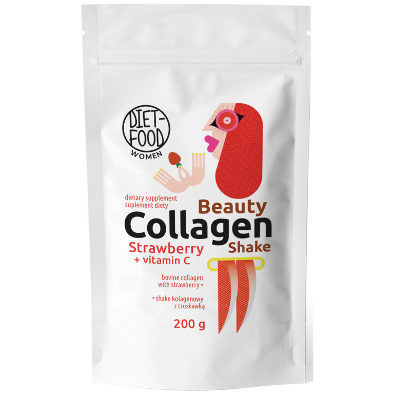 SHAKE KOLAGENOWY Z WITAMINĄ C I TRUSKAWKĄ 200 g - DIET-FOOD (WOMEN)