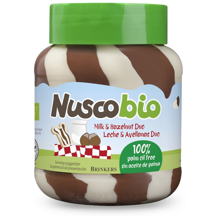 KREM DUO ORZECHOWO - KAKAOWO - MLECZNY BIO 400 g - NUSCOBIO