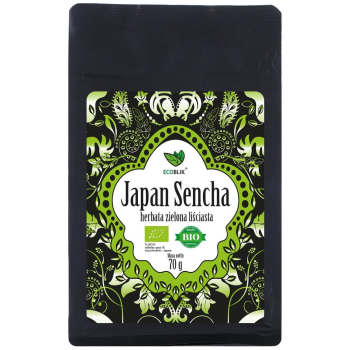 HERBATA ZIELONA LIŚCIASTA SENCHA JAPOŃSKA BIO 70 g - ECOBLIK