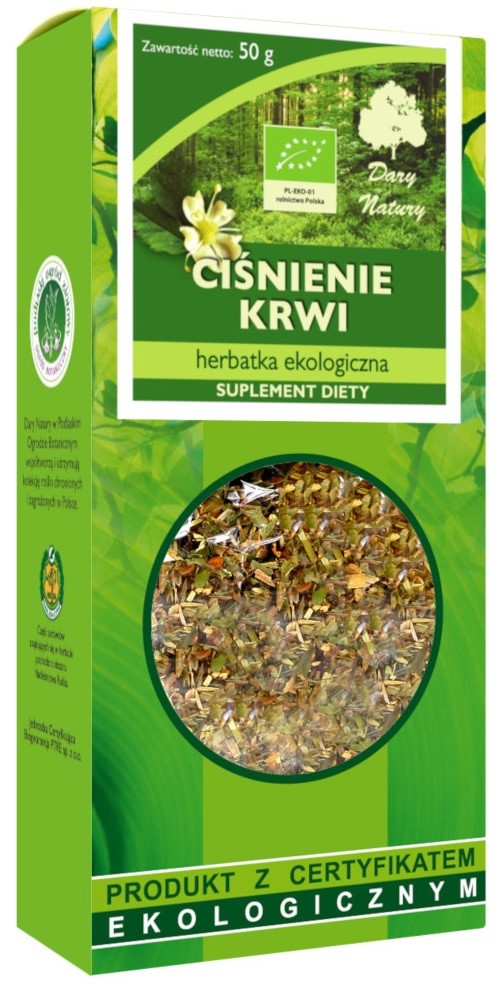 HERBATKA CIŚNIENIE KRWI BIO 50 g - DARY NATURY