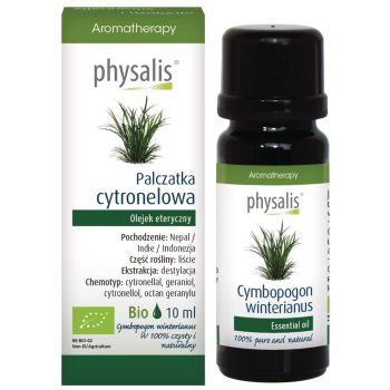 OLEJEK ETERYCZNY PALCZATKA CYTRONELOWA BIO 10 ml - PHYSALIS