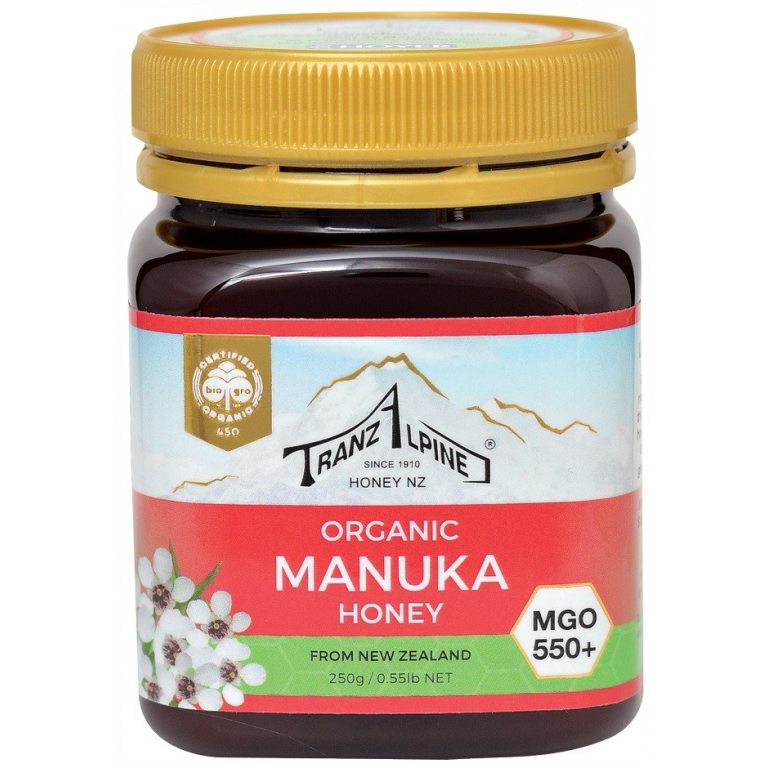 MIÓD MANUKA MGO 550+ BIO 250 g - TRANZALPINE