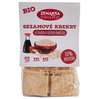 KRAKERSY Z SEZAMEM I SOSEM SOJOWYM BIO 100 g - ZEMANKA