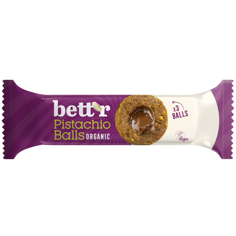 KULKI DAKTYLOWE Z NADZIENIEM PISTACJOWYM BEZGLUTENOWE BIO (3 x 15 g) 45 g - BETT'R