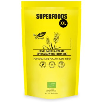 ŁUSKI BABKI JAJOWATEJ SPROSZKOWANE (BŁONNIK) BIO 600 g - BIO PLANET SUPERFOODS
