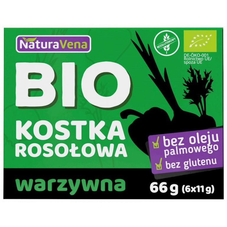 BULION - KOSTKI WARZYWNE BEZGLUTENOWE BIO (6 x 11 g) 66 g - NATURAVENA