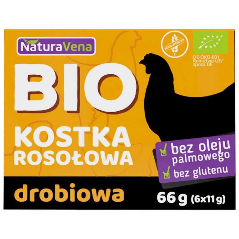 BULION - KOSTKI DROBIOWE BEZGLUTENOWE BIO (6 x 11 g) 66 g - NATURAVENA