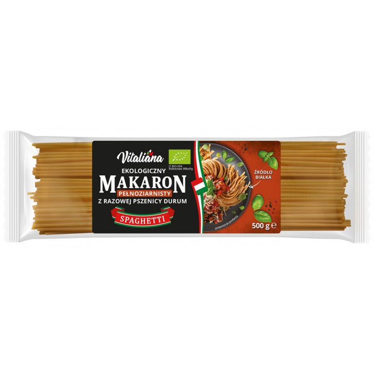 MAKARON (SEMOLINOWY RAZOWY) SPAGHETTI BIO 500 g - VITALIANA