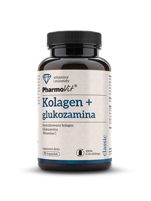 KOLAGEN + GLUKOZAMINA BEZGLUTENOWE 90 KAPSUŁEK - PHARMOVIT (CLASSIC)