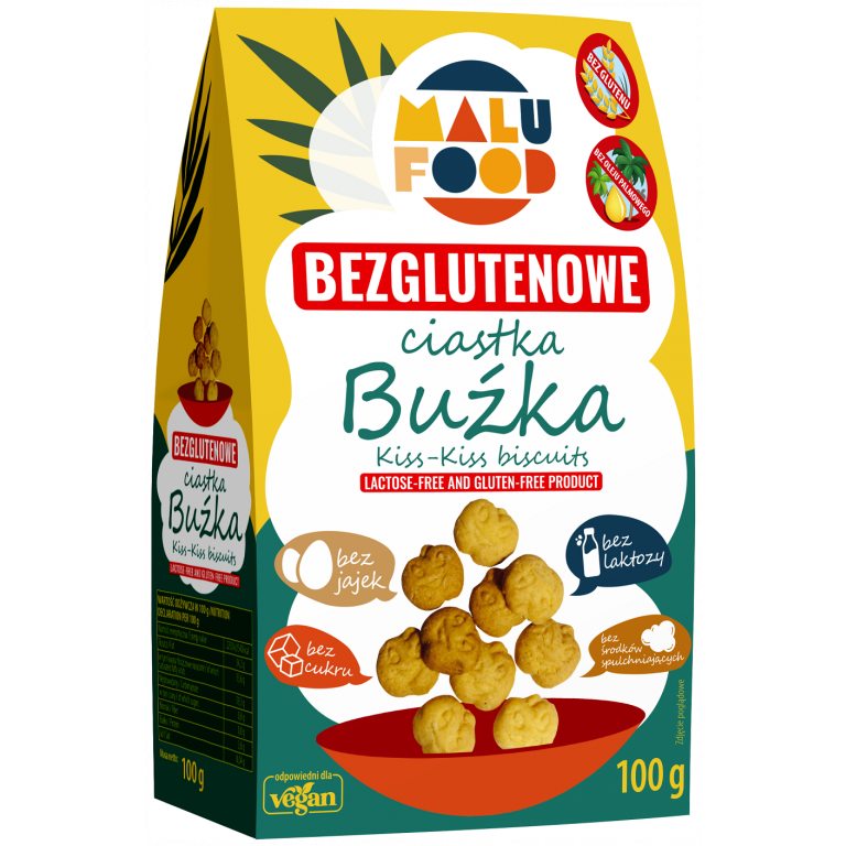 CIASTKA BUŹKA BEZ CUKRU BEZGLUTENOWE 100 g - MALU FOOD