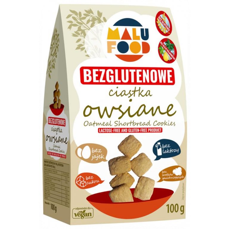 CIASTKA OWSIANE BEZ CUKRU BEZGLUTENOWE 100 g - MALU FOOD