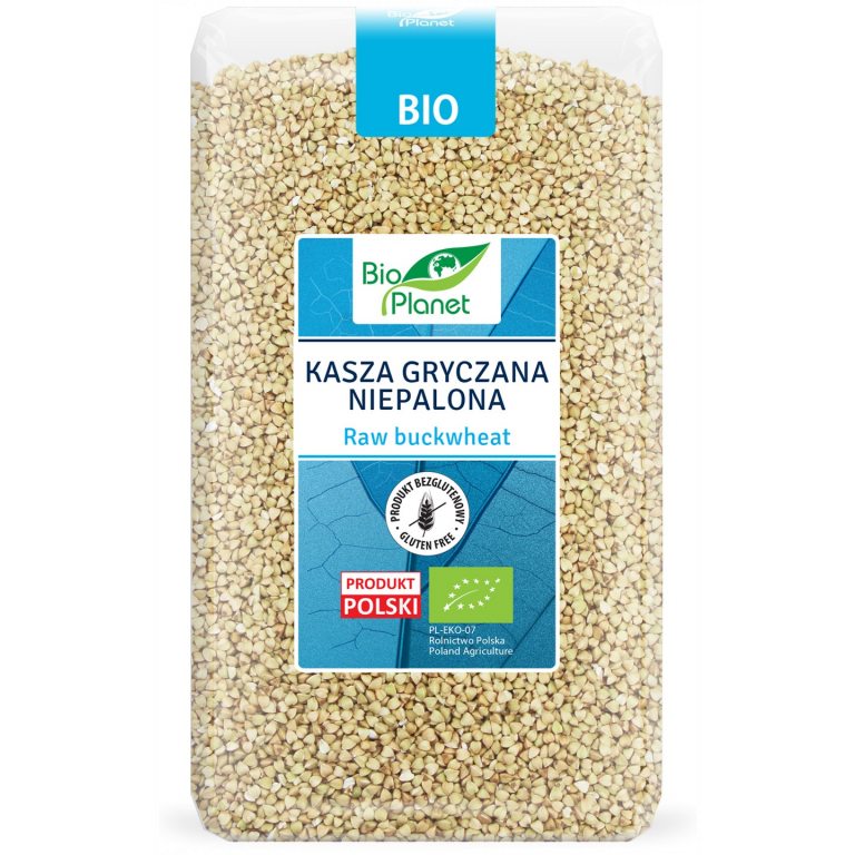 KASZA GRYCZANA NIEPALONA BEZGLUTENOWA BIO 1 kg - BIO PLANET