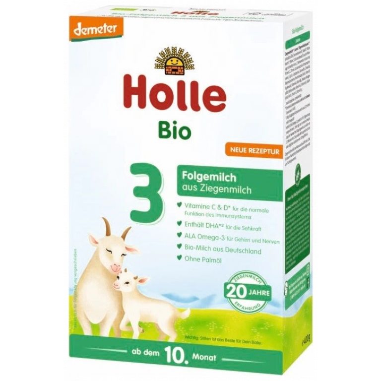 MLEKO KOZIE 3 NASTĘPNE DLA NIEMOWLĄT PO 6 MIESIĄCU DEMETER BIO 400 g - HOLLE