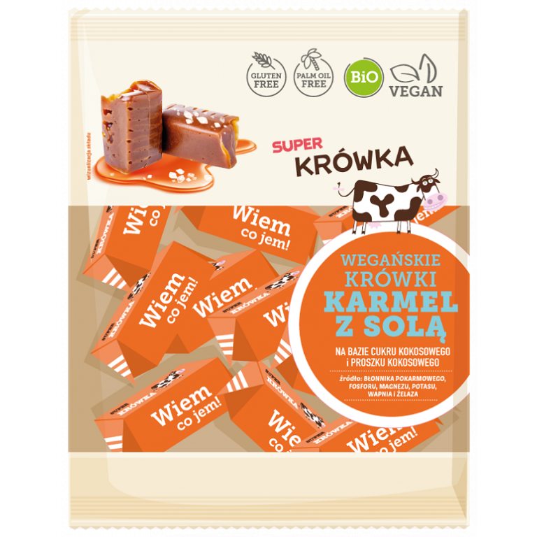 KRÓWKI O SMAKU KARMELU Z SOLĄ BEZMLECZNE BEZGLUTENOWE BIO 150 g - ME GUSTO (SUPER KRÓWKA)