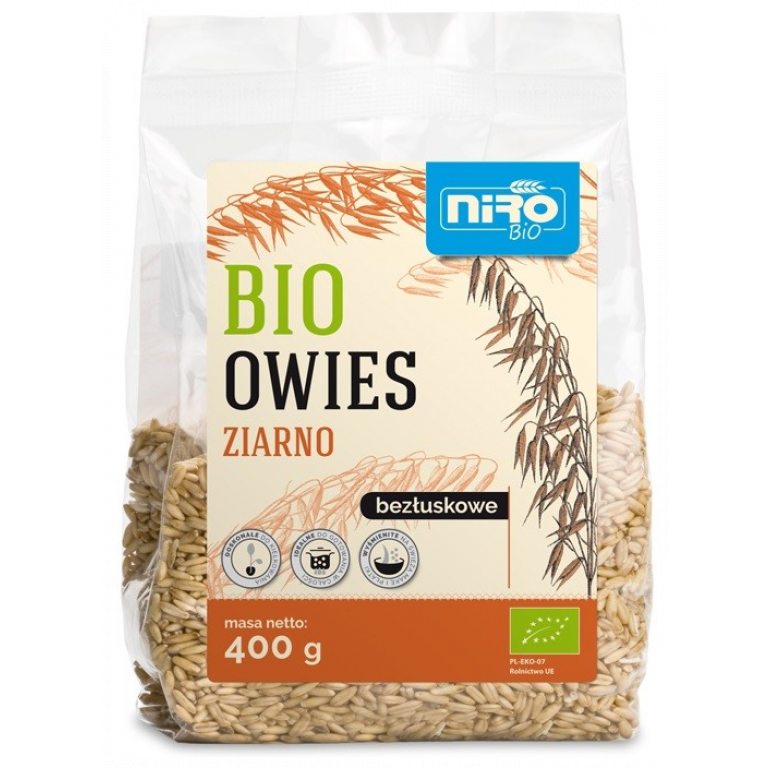 OWIES ZIARNO BEZŁUSKOWE BIO 400 g - NIRO