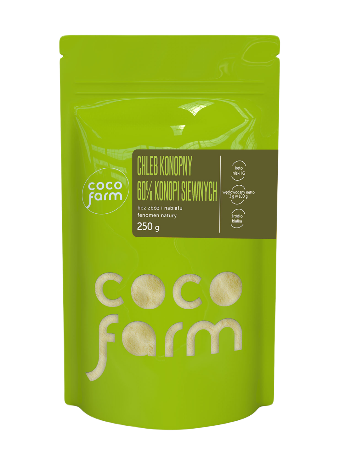 MIESZANKA NA CHLEB KONOPNY BEZ DODATKU CUKRÓW 250 g - COCO FARM