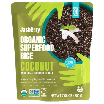 RYŻ EXPRESS JASBERRY RAZOWY Z PŁATKAMI KOKOSOWYMI BEZGLUTENOWY BIO 200 g - JASBERRY RICE (CALORIE WATCHERS)