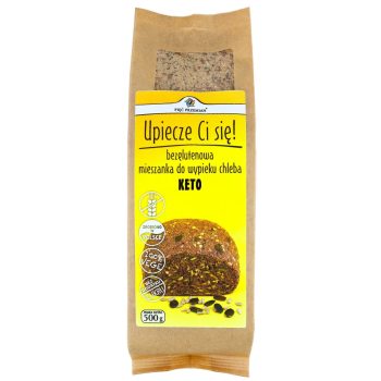 MIESZANKA DO WYPIEKU CHLEBA BEZ DODATKU CUKRÓW BEZGLUTENOWA KETO 500 g - PIĘĆ PRZEMIAN