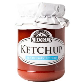 KETCHUP BEZ DODATKU CUKRÓW BEZGLUTENOWY 180 g - KROKUS