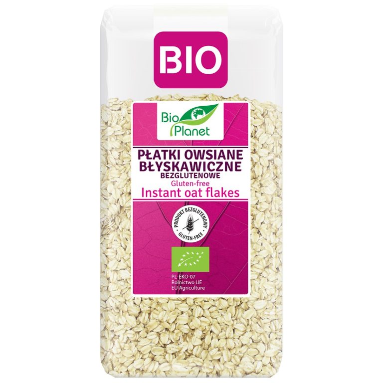PŁATKI OWSIANE BŁYSKAWICZNE BEZGLUTENOWE BIO 300 g - BIO PLANET