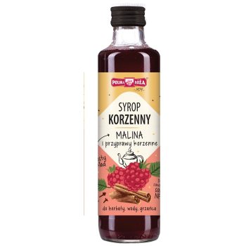 SYROP KORZENNY Z MALINAMI 250 ml - POLSKA RÓŻA