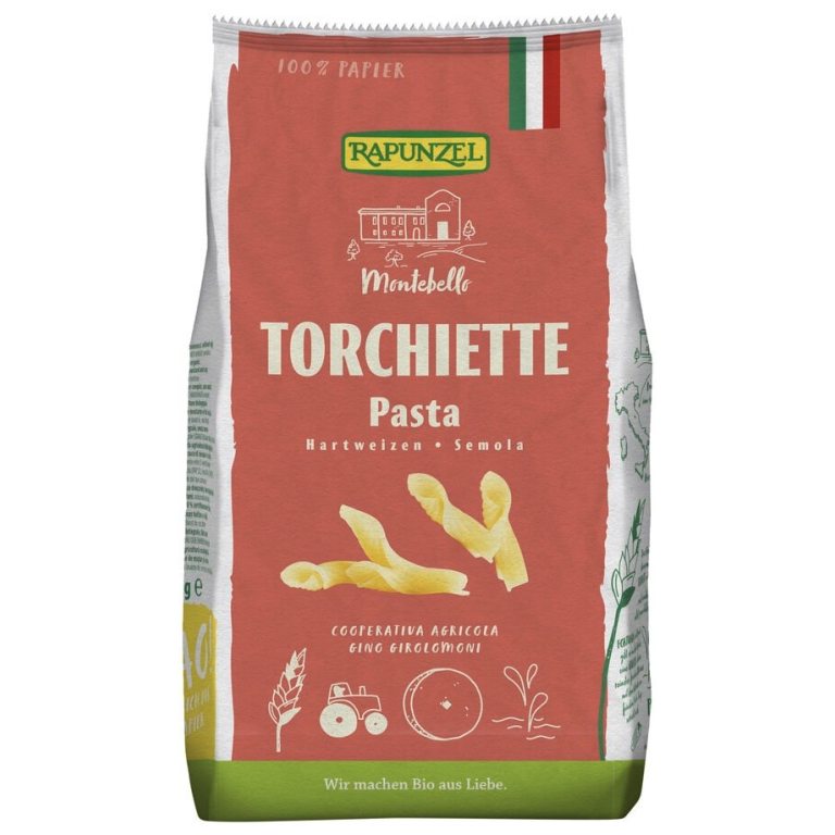 MAKARON (SEMOLINOWY) TORCHIETTE BIO 500 g - RAPUNZEL
