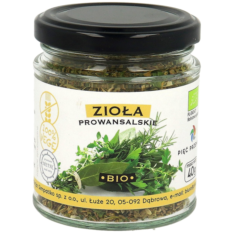 ZIOŁA PROWANSALSKIE BEZGLUTENOWE BIO 40 g - PIĘĆ PRZEMIAN