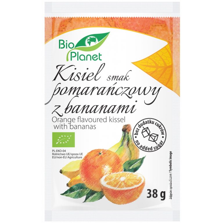 KISIEL O SMAKU POMARAŃCZOWYM Z BANANAMI BIO 38 g - BIO PLANET