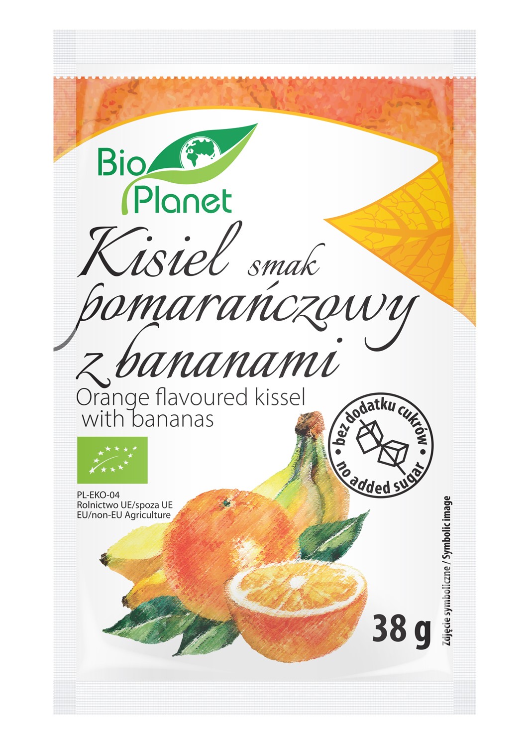 KISIEL O SMAKU POMARAŃCZOWYM Z BANANAMI BIO 38 g - BIO PLANET