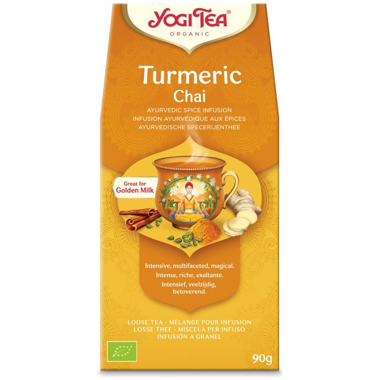 HERBATKA ZŁOTY CHAI Z KURKUMĄ (TURMERIC CHAI) BIO 90 g - YOGI TEA