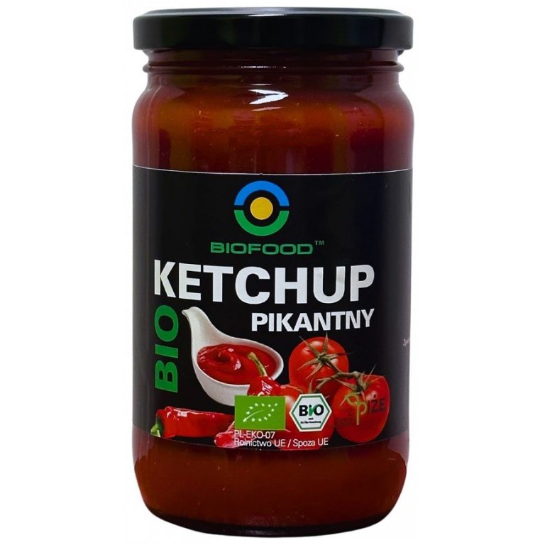 KETCHUP PIKANTNY BEZGLUTENOWY BIO 350 g - BIO FOOD