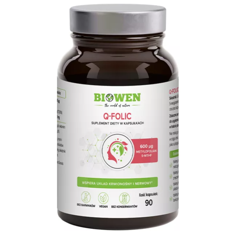 Q-FOLIC (600 ug) 90 KAPSUŁEK - BIOWEN