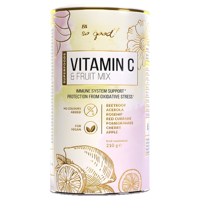 WITAMINA C FRUIT MIX W PROSZKU 210 g - SO GOOD!