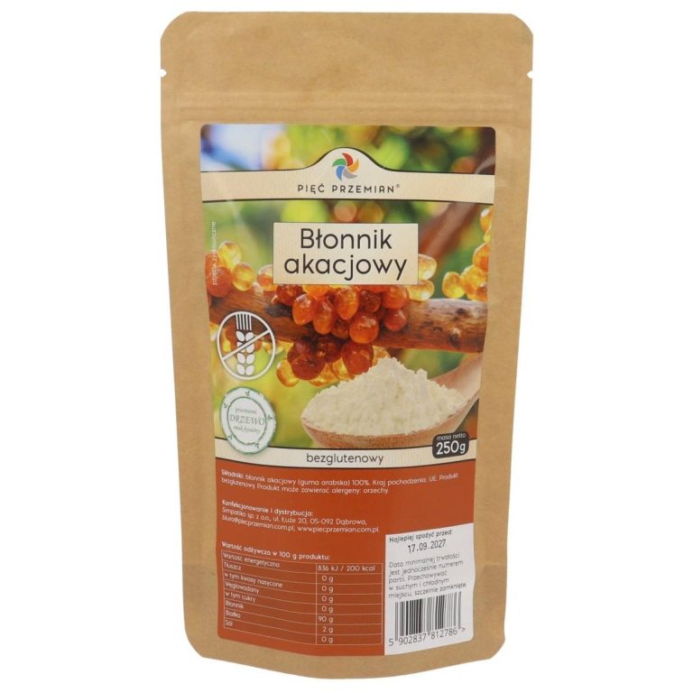 BŁONNIK AKACJOWY BEZGLUTENOWY 250 g - PIĘĆ PRZEMIAN