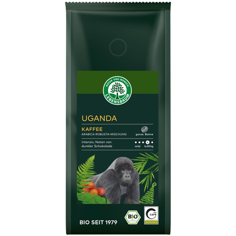 KAWA ZIARNISTA ARABICA/ROBUSTA UGANDA BIO 250 g - LEBENSBAUM