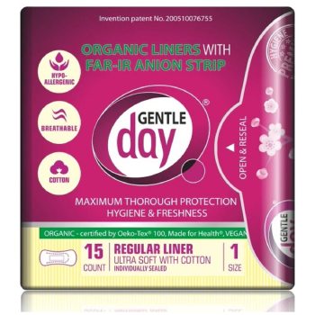 WKŁADKI HIGIENICZNE Z PASKIEM ANIONOWYM 15 szt. - GENTLE DAY