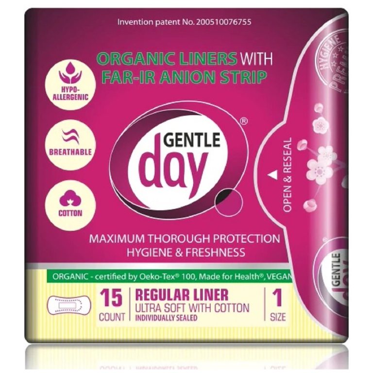 WKŁADKI HIGIENICZNE Z PASKIEM ANIONOWYM 15 szt. - GENTLE DAY