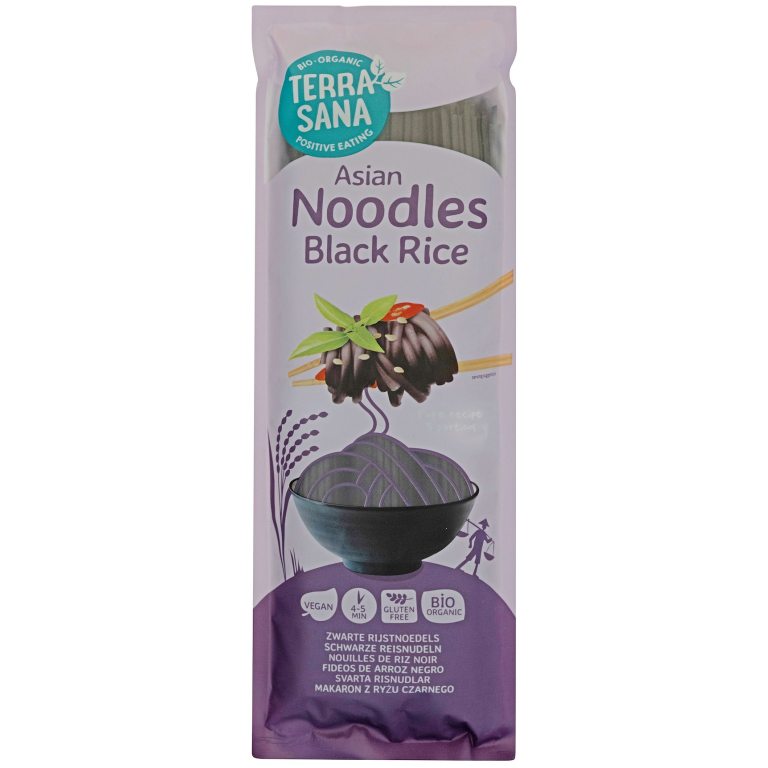MAKARON (Z RYŻU CZARNEGO I RYŻU BRĄZOWEGO) NOODLE SPAGHETTI BEZGLUTENOWY BIO 250 g - TERRASANA
