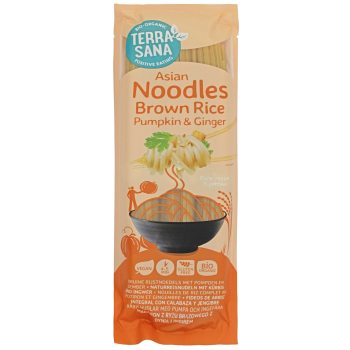 MAKARON (RYŻOWY RAZOWY Z DYNIĄ I IMBIREM) NOODLE SPAGHETTI BEZGLUTENOWY BIO 250 g - TERRASANA