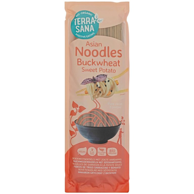 MAKARON (GRYCZANY Z BATATAMI) NOODLE SPAGHETTI BEZGLUTENOWY BIO 250 g - TERRASANA