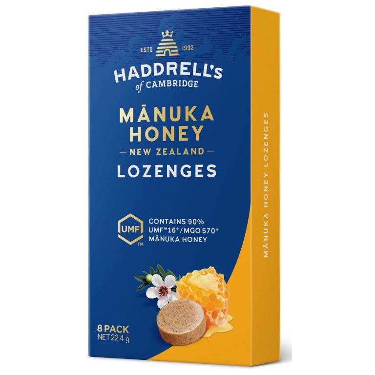 PASTYLKI DO SSANIA MIÓD MANUKA MGO 570+ UMF 16+ 22 g - HADDRELL'S OF CAMBRIDGE