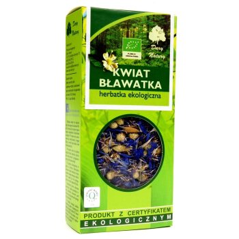 HERBATKA Z KWIATU BŁAWATKA BIO 25 g - DARY NATURY