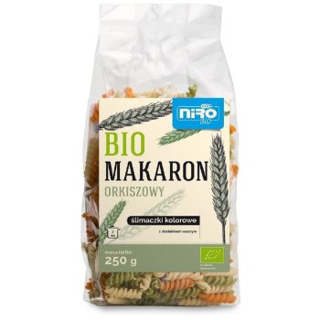 MAKARON (ORKISZOWY TRÓJKOLOROWY) ŚLIMACZKI BIO 250 g - NIRO