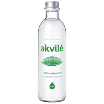 NATURALNA WODA MINERALNA LEKKO GAZOWANA 330 ml (SZKŁO) - AKVILE