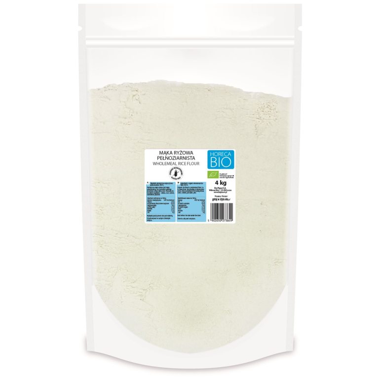 MĄKA RYŻOWA PEŁNOZIARNISTA BEZGLUTENOWA BIO 4 kg - HORECA (BIO PLANET)
