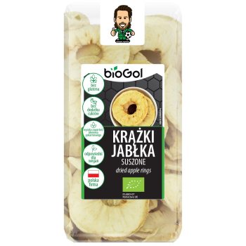 JABŁKA SUSZONE KRĄŻKI BEZGLUTENOWE BIO 50 g - BIO GOL