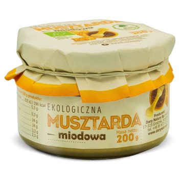 MUSZTARDA MIODOWA BIO 200 g - DARY NATURY