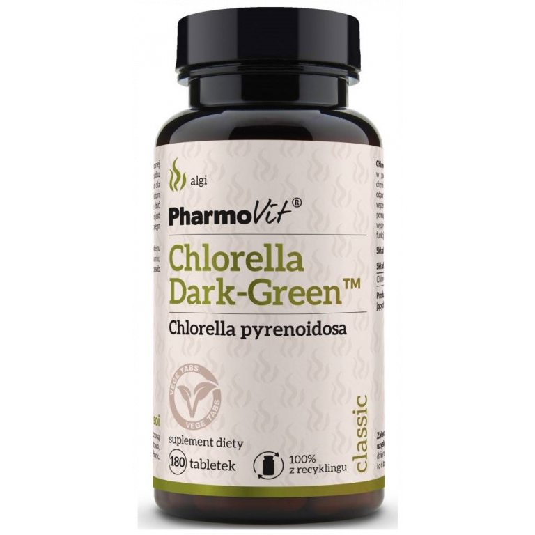 CHLORELLA DARK GREEN (1500 mg) BEZGLUTENOWA 180 TABLETEK - PHARMOVIT (CLASSIC)