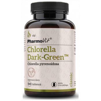 CHLORELLA DARK GREEN (1500 mg) BEZGLUTENOWA 500 TABLETEK - PHARMOVIT (CLASSIC)